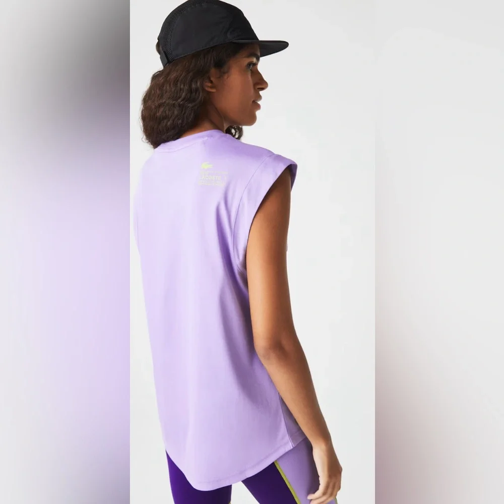 LACOSTE WOMEN’S SPORT LOOSE FIT BRANDED COORDINATE T-SHIRT - Picture 5 of 9